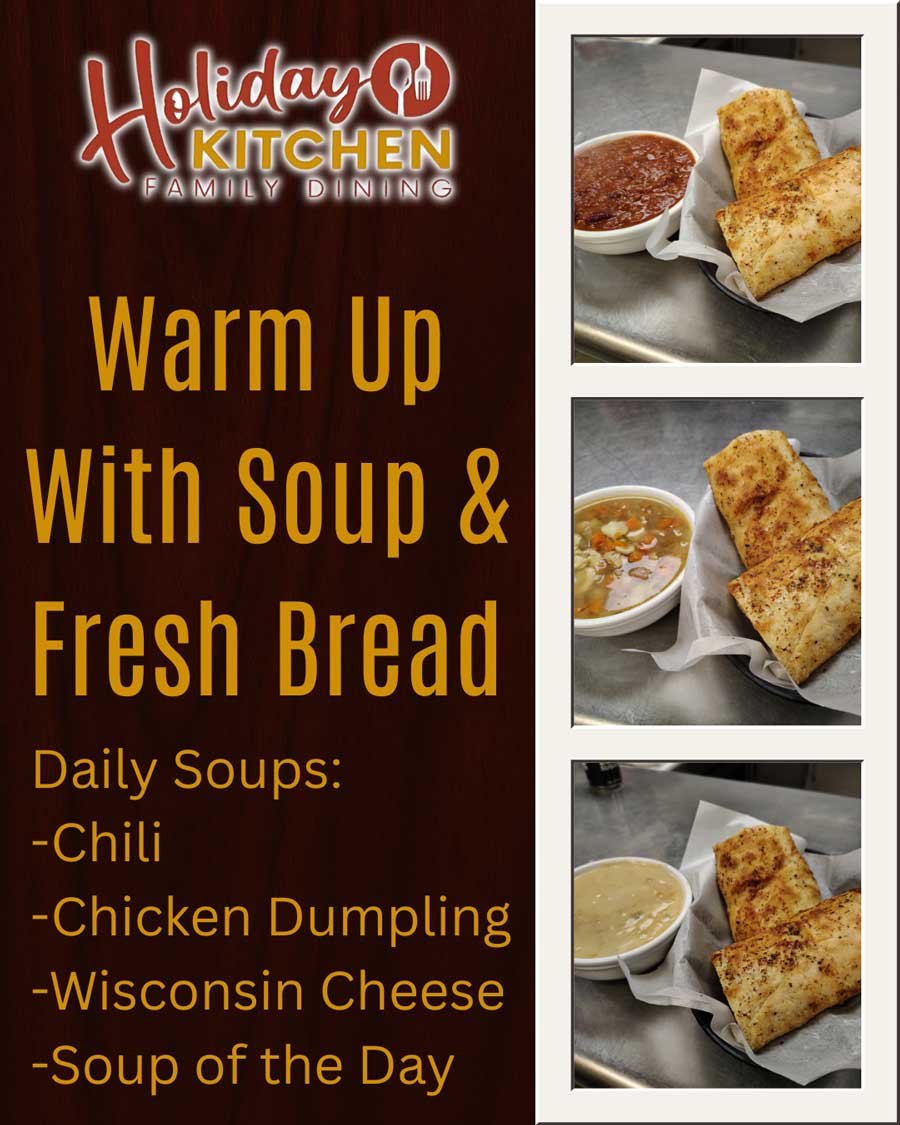 Warm up with delicous soups from Holiday Kitchen
